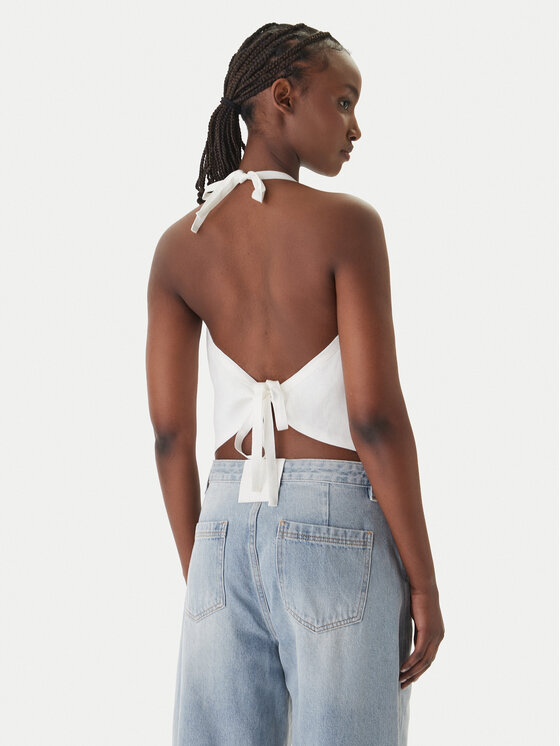Eleh Eleh Top SS260067 Biały Regular Fit
