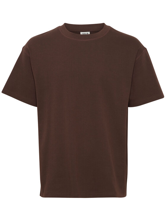 Solid Solid T-Shirt 21107307 Καφέ Boxy Fit