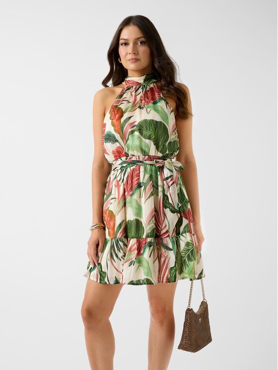 Guess Guess Každodenní šaty 181827 Zelená Classic Fit