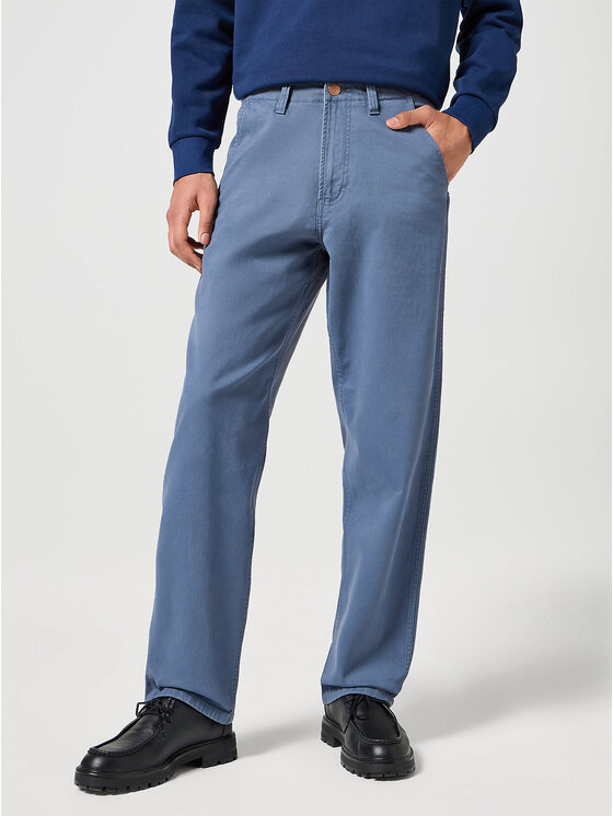 Wrangler Wrangler Chinosy CASEY JONES CHINO Niebieski Regular Fit