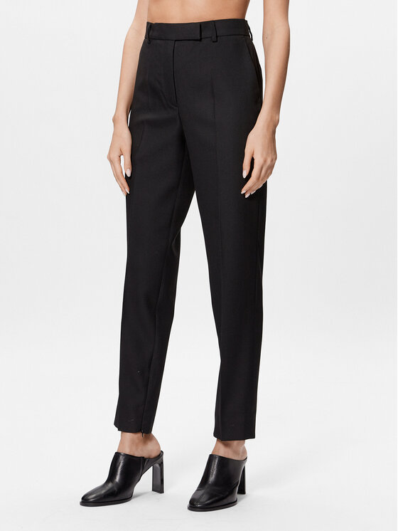 Calvin Klein Bavlnené nohavice Essential K20K205816 Čierna Slim Fit