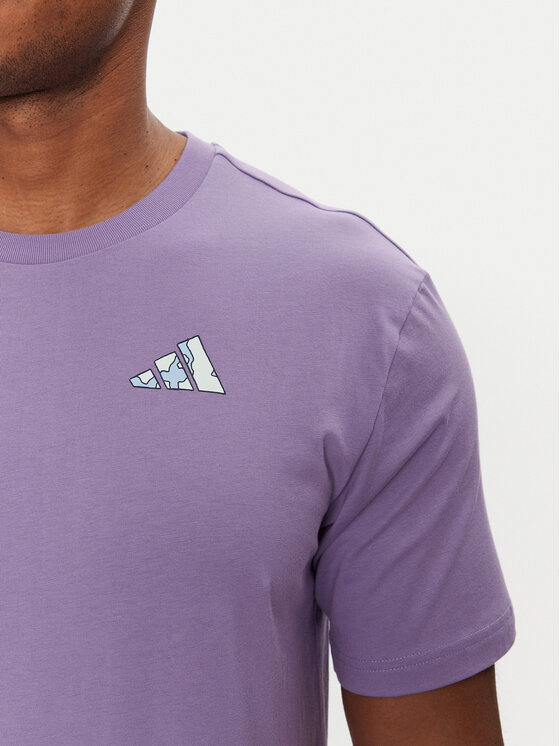 adidas adidas Marškinėliai Earth Day Graphic JI6757 Violetinė Regular Fit
