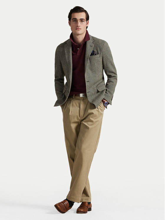 Polo Ralph Lauren Polo Ralph Lauren Polo majica 710680784293 Bordo rdeča Custom Slim Fit