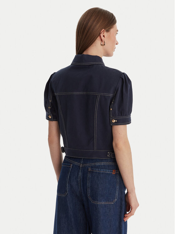 Guess Guess Jeansová bunda W6GL08 W1804 Tmavomodrá Regular Fit