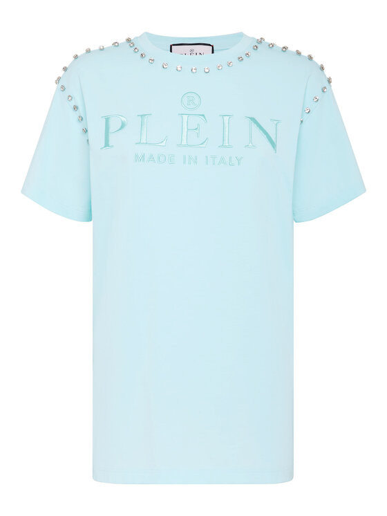 PHILIPP PLEIN PHILIPP PLEIN T-Shirt 1913 Błękitny Regular Fit