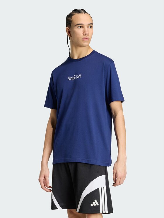 adidas Tricou Coffee Cafe Donut Bag KT9711 Albastru Regular Fit