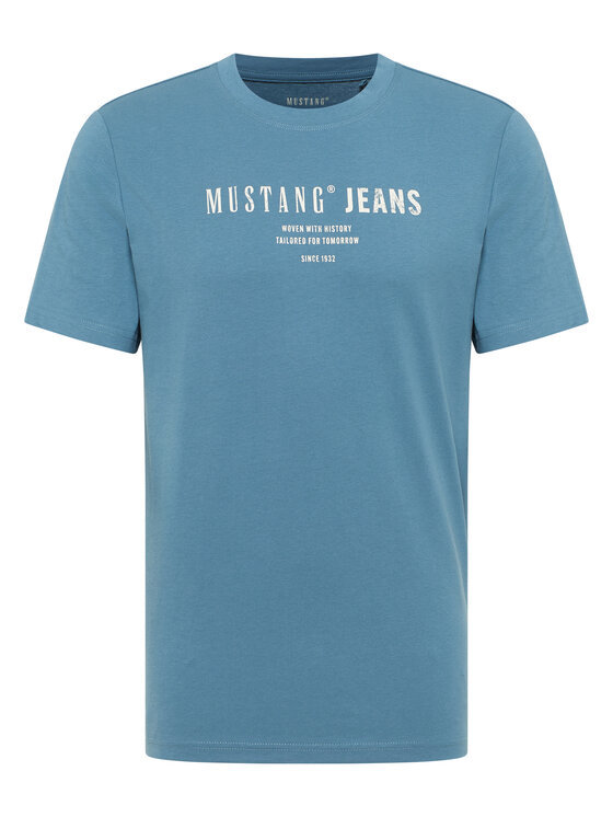 Mustang Mustang T-Shirt Style Austin Niebieski Regular Fit