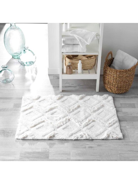 MIAhome MIAhome Dywanik łazienkowy bawełniany biały 50x80 cm Biały