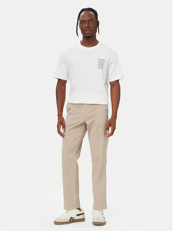 Jack & Jones Jack & Jones Tričko Jake 12294944 Biela Relaxed Fit
