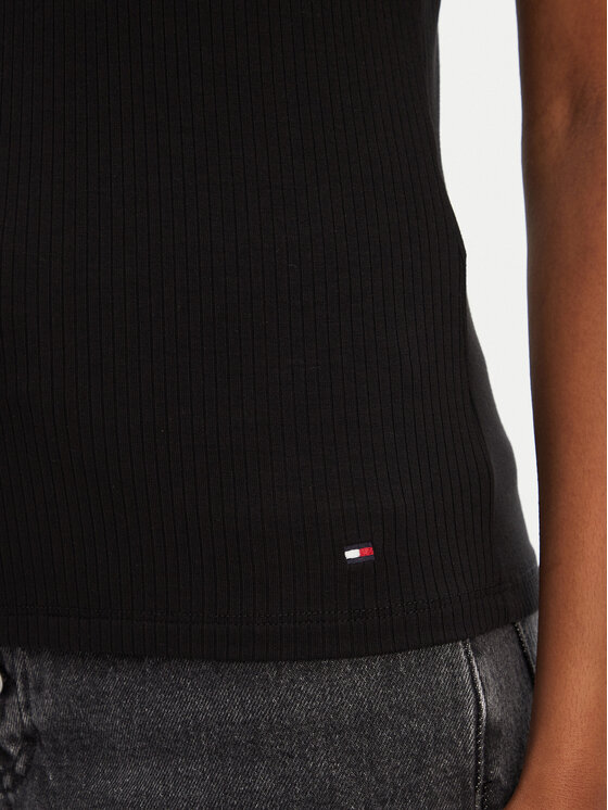 Tommy Hilfiger Tommy Hilfiger Póló WW0WW45731 Fekete Slim Fit