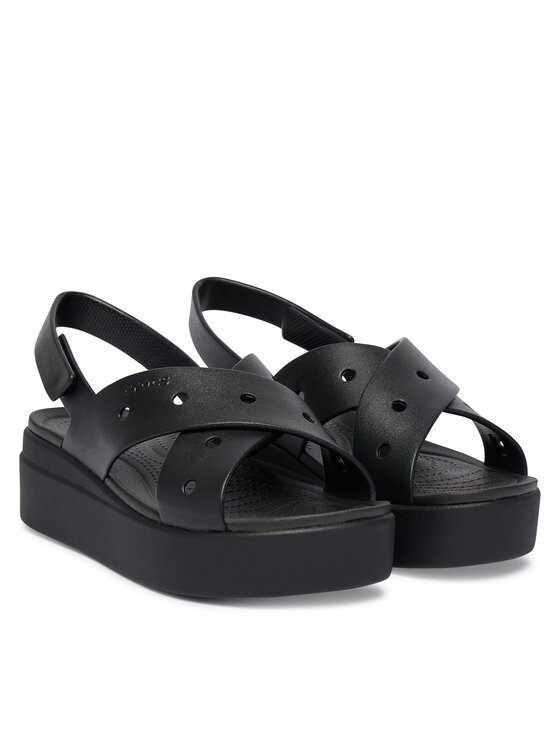 Crocs Crocs Sandały Brooklyn 4U Cross Strap Sandal 212254 Czarny