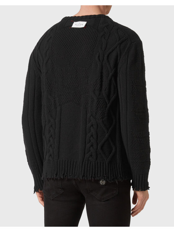 PHILIPP PLEIN PHILIPP PLEIN Sveter 2841 Čierna Regular Fit