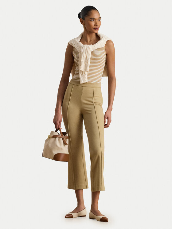 LAUREN RALPH LAUREN LAUREN RALPH LAUREN Kalhoty z materiálu 200P09085002 Béžová Slim Fit