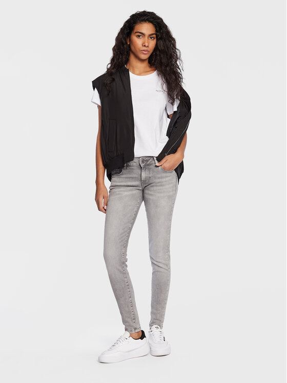 Pepe Jeans Pepe Jeans Majica Wendy Chest PL505481 Bela Regular Fit