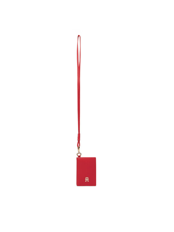 Tommy Hilfiger Tommy Hilfiger Pouzdro na kreditní karty Th Icon Cc Holder W/Strap AW0AW18480 Červená