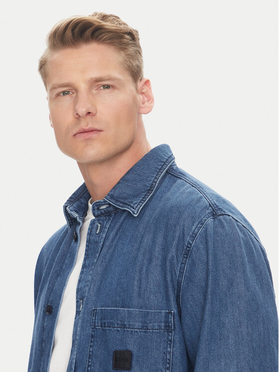 BOSS BOSS дънкова риза Laredo 50544660 Тъмносин Regular Fit