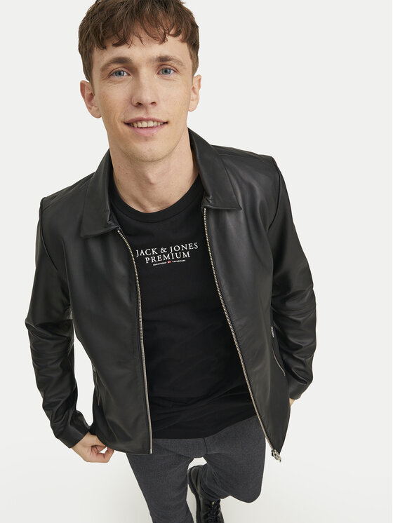 Jack & Jones Jack & Jones Tričko Archie 12217167 Čierna Regular Fit