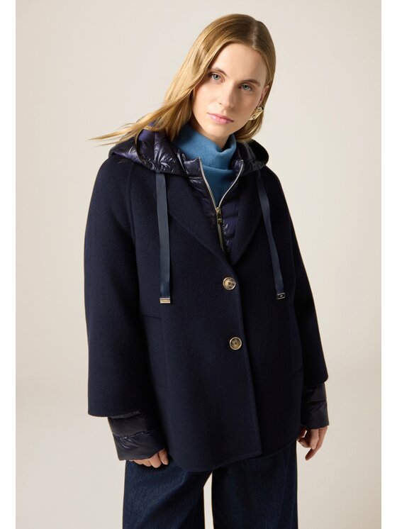 Oltre Oltre Cappotto invernale 0068R000463N034 Blu Slim Fit