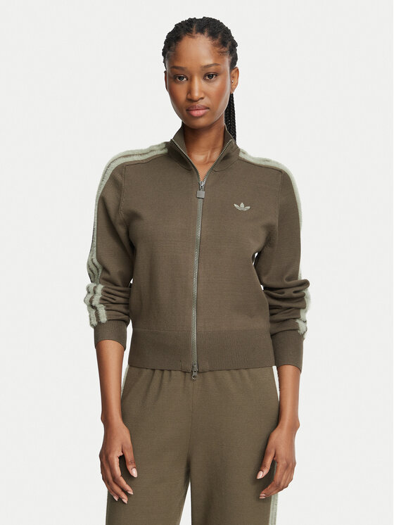 adidas Kardigán Firebird KS7365 Sötét bézs Slim Fit
