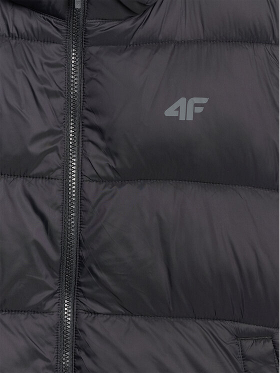 4F 4F Kamizelka MIDSHOP TEXTILE Czarny Regular Fit