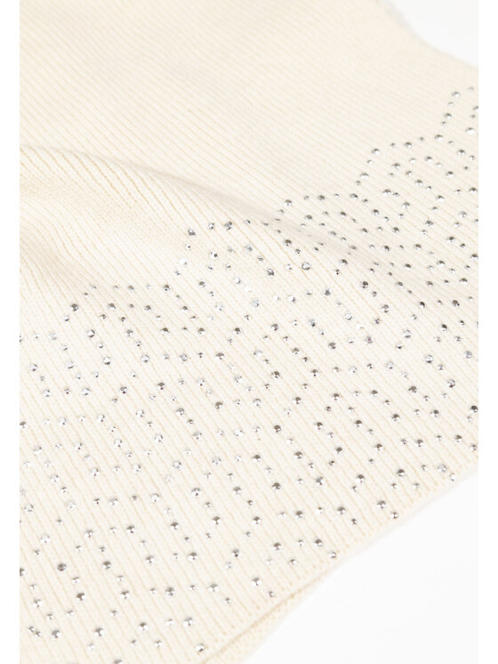Pieces Pieces Szalik PCNASMINE SEQUINS LONG SCARF BC Beżowy