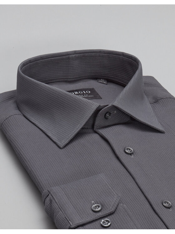 Borgio Borgio Koszula licodia Szary Classic Fit