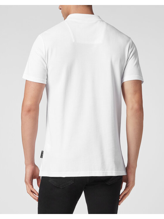 PHILIPP PLEIN PHILIPP PLEIN Polo 181 Biały Slim Fit