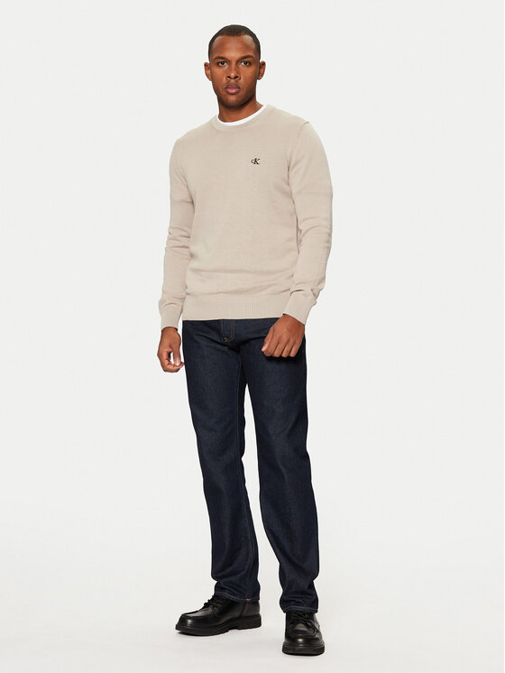 Calvin Klein Jeans Calvin Klein Jeans Sweter J30J326745 Beżowy Regular Fit