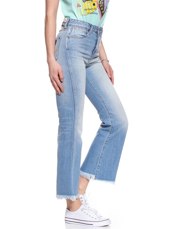 Wrangler Wrangler Jeansy RETRO FLARE Niebieski Loose Fit