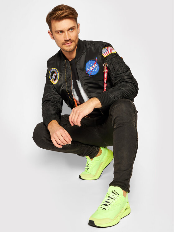 Alpha Industries Alpha Industries Μπόμπερ μπουφάν Nasa 166107 Μαύρο Regular Fit