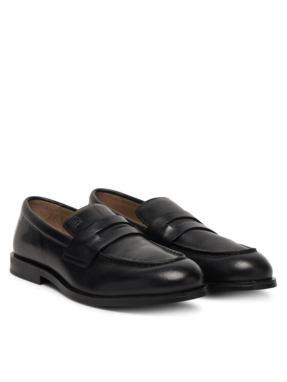 Calvin Klein Calvin Klein Poltopánky Ess Rubber Penny Loafer Pol Lth HM0HM02025 Čierna