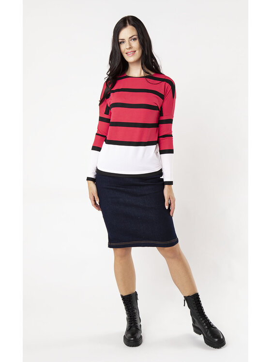 QUIOSQUE QUIOSQUE Bluzka POSY BLOUSE Czerwony Regular Fit