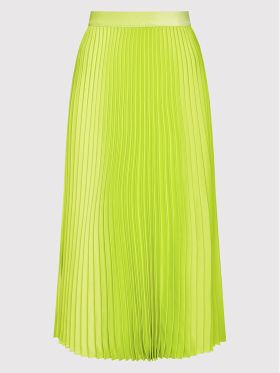 Simple Simple Plisēti svārki SDD005 Zaļš Regular Fit