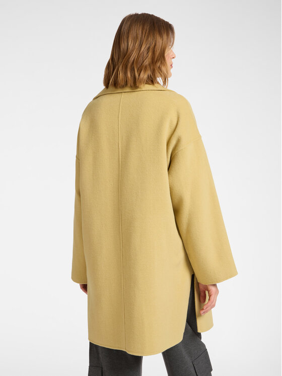 Elena Mirò Elena Mirò Cappotto 8081E000162N008 Giallo Regular Fit