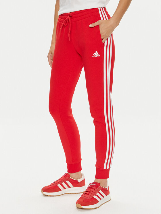 Adidas Donji Dio Trenerke Essentials 3-Stripes IY1719 Crvena Slim Fit