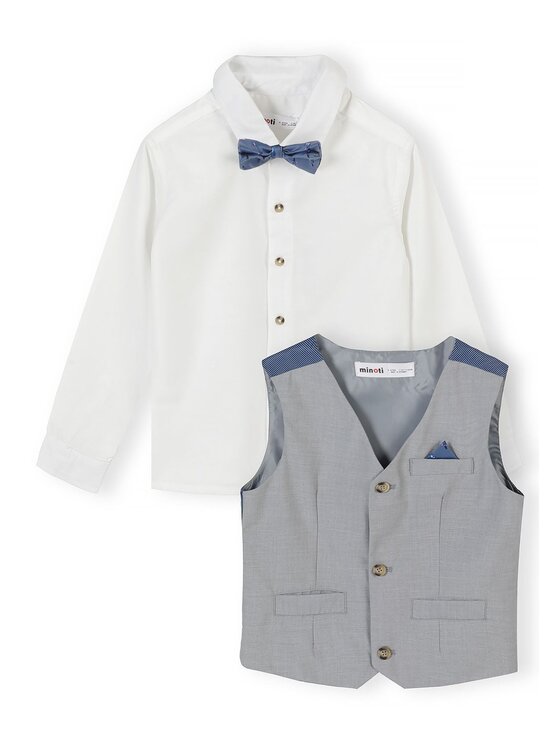 minoti minoti Komplet dziecięcy 33FORMAL201 Szary Regular Fit