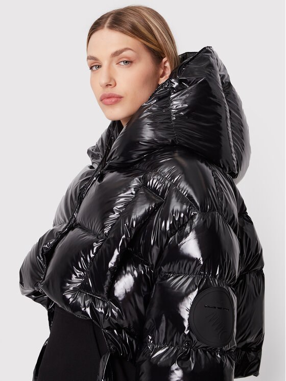 MMC Studio MMC Studio Пухено яке Maffo Gloss Черен Regular Fit