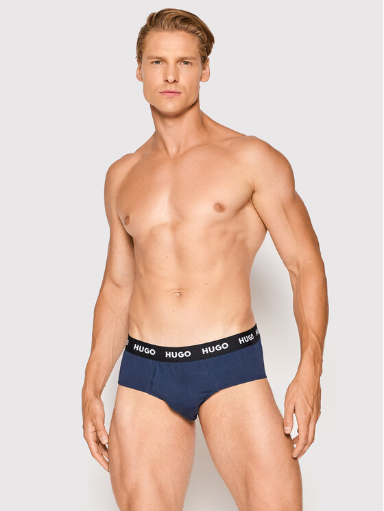 HUGO Hugo Set di 3 slip Hipbrief 50469763 Blu scuro