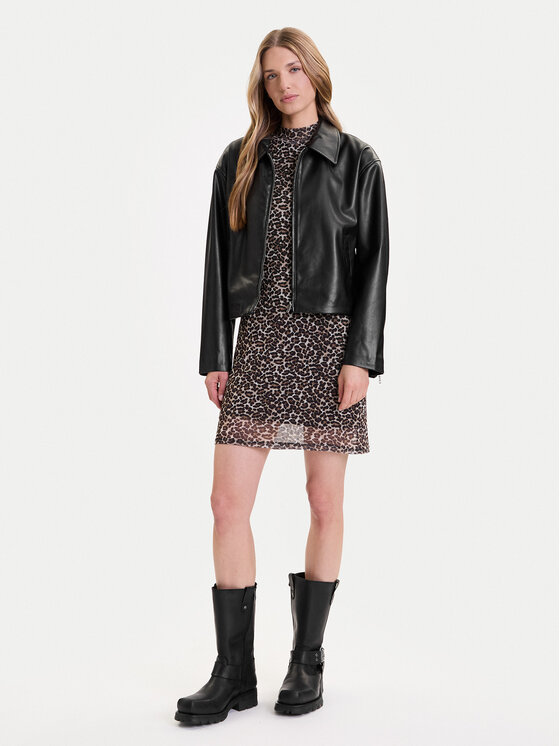 ONLY ONLY Куртка зі штучної шкіри Nicki 15356871 Чорний Regular Fit