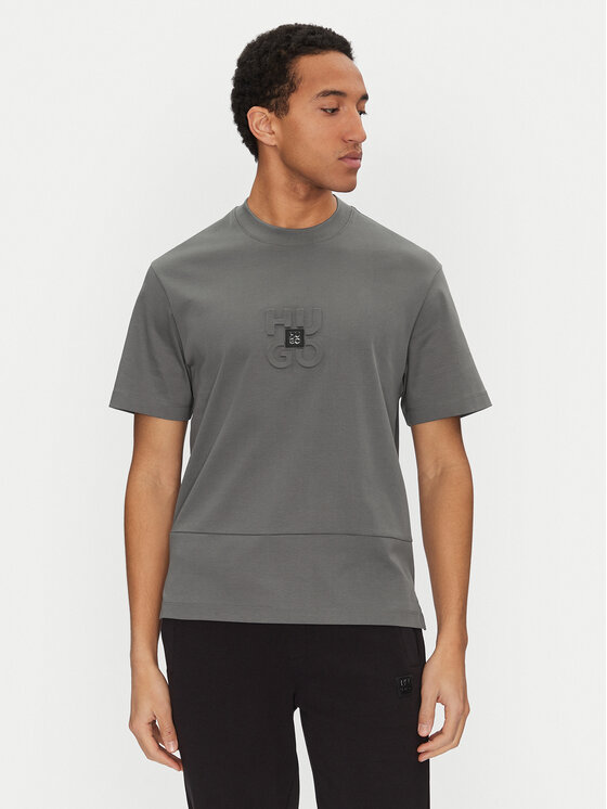 HUGO HUGO T-Shirt Debostac 50535499 Šedá Relaxed Fit