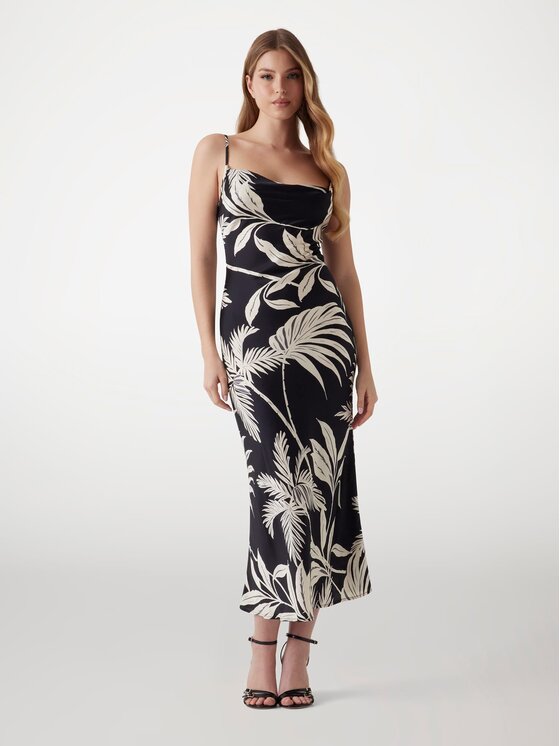 Guess Sukienka koktajlowa W5GK85 WH9C2 Czarny Classic Fit