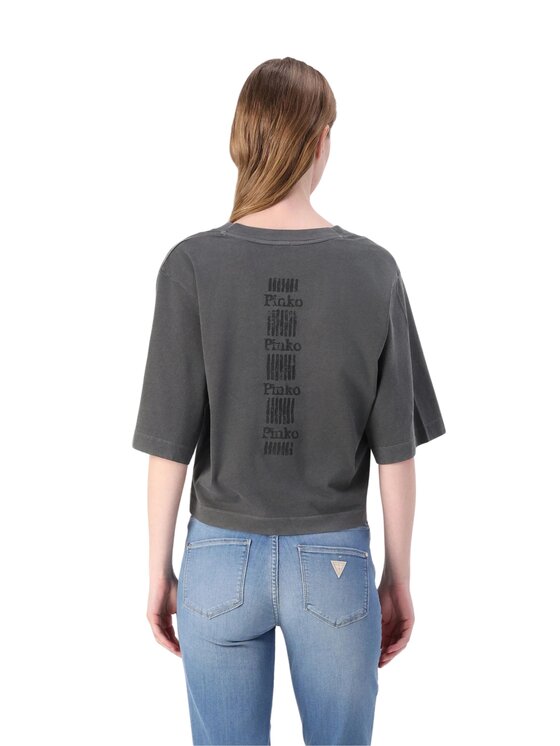 PINKO PINKO T-shirt Suez t-shirt jersey con banda Grigio Large Fit