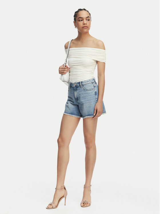 Guess Guess Džinsiniai šortai W6GD74 D0726 Mėlyna Regular Fit