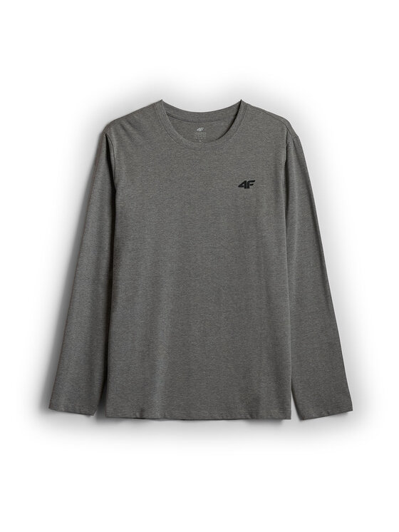 4F 4F Longsleeve BASIC+ Szary Slim Fit