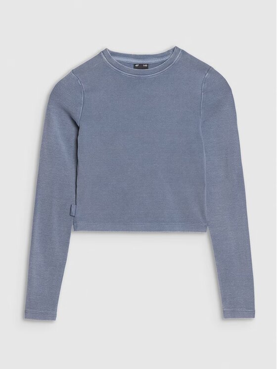 4F 4F S dlhými rukávmi 4FJWSS25TLONF430-32S Modrá Slim Fit