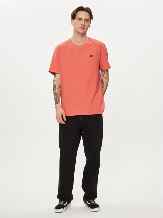 Wrangler Wrangler T-särk Sign Off 112350437 Punane Regular Fit