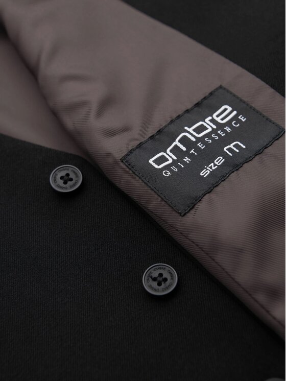 Ombre Ombre Kamizelka garniturowa OM-BLZV-0142 Czarny Slim Fit