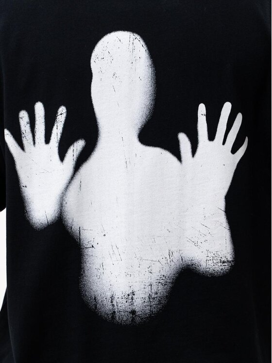 MyStars MyStars T-Shirt Koszulka Z Krótkim Rękawem Oversize Męska Czarna MyStars Creepy M Czarny Oversize