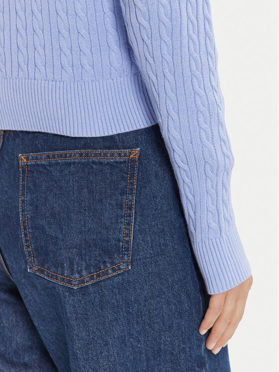 Tommy Jeans Tommy Jeans Пуловер Cable Essential DW0DW22165 Син Regular Fit