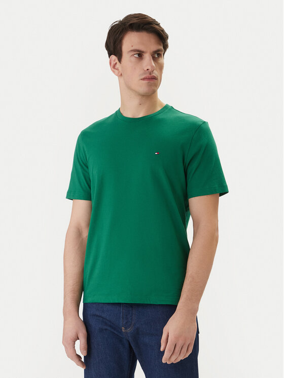 Tommy Hilfiger Тишърт Ess Seasonal MW0MW39995 Зелен Regular Fit
